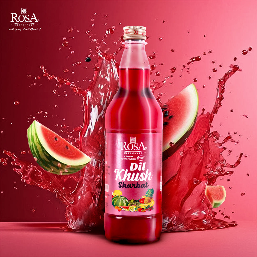 Rosa Dilkhush Sharbat Combo – Rose Delight & Lemon Twist | Refreshing Drink | 750ml Each