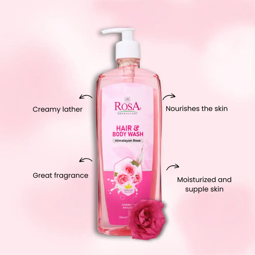 Himalayan rose hair and body wash | Pack of 500 ML