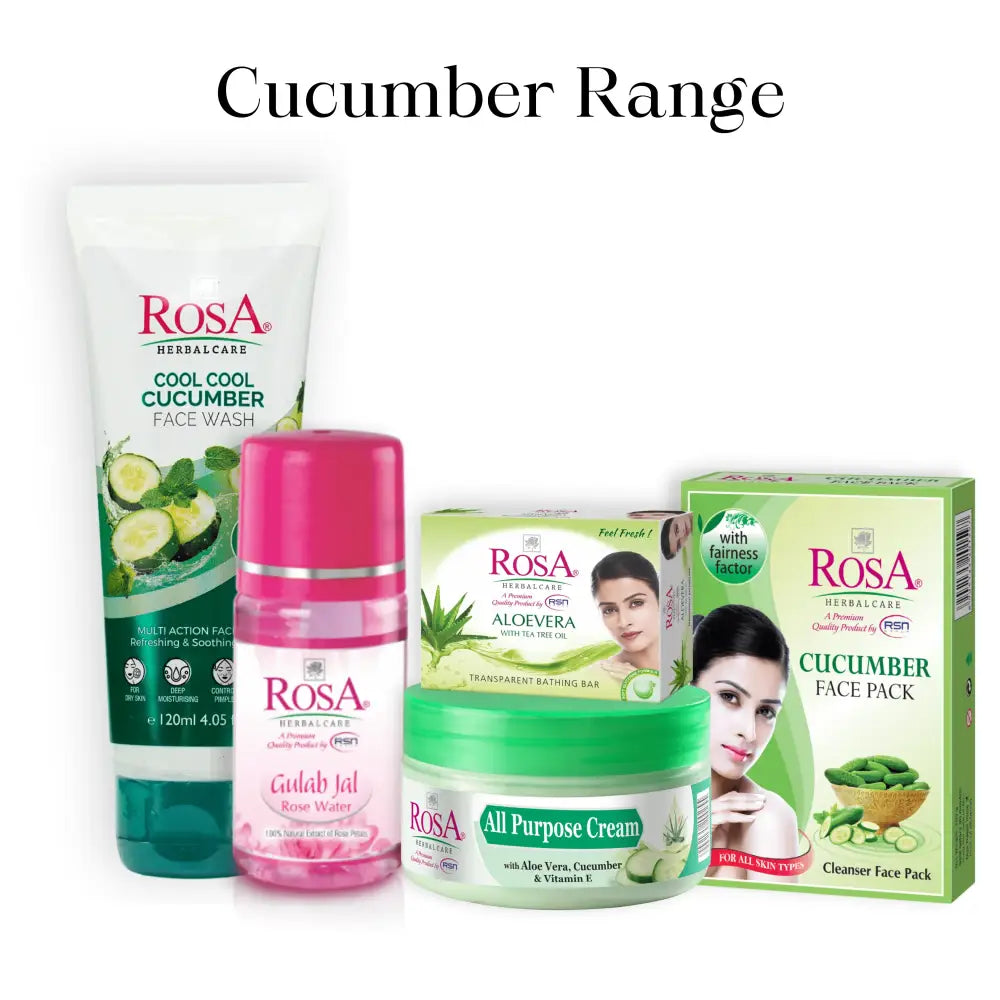 Cucumber skin care range - Rosa herbalcare