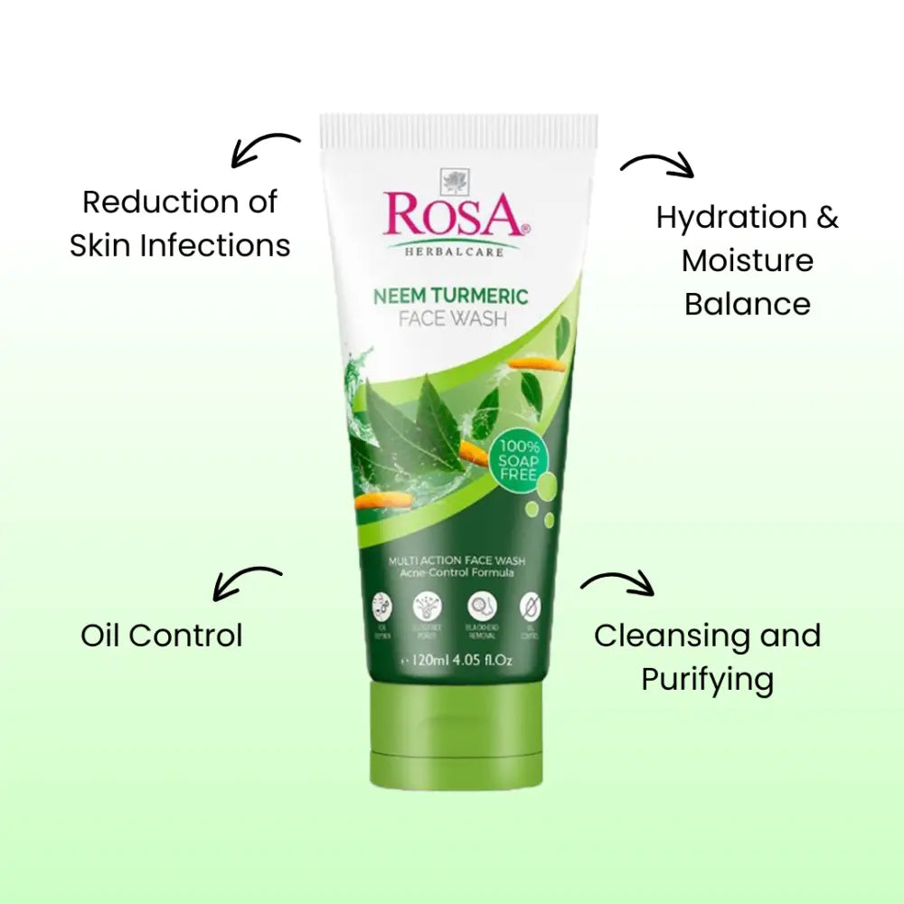 Neem Turmeric Face Wash - Ros Herbalcare