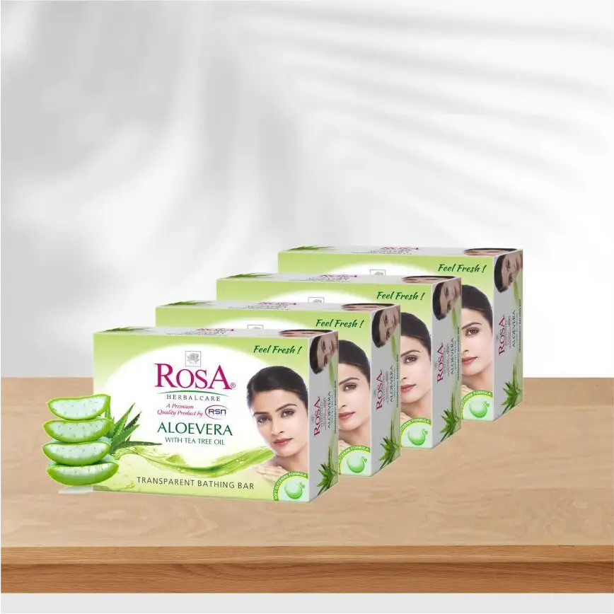 Transparent Soap Combo - 4 Pc - Rosa Herbalcare