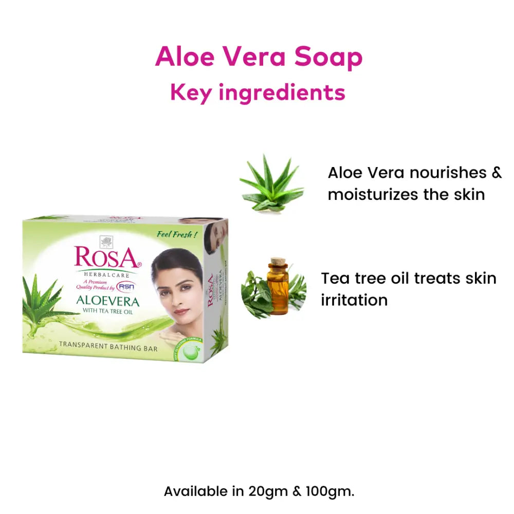Herbal Aloevera Soap - Rosa Herbalcare