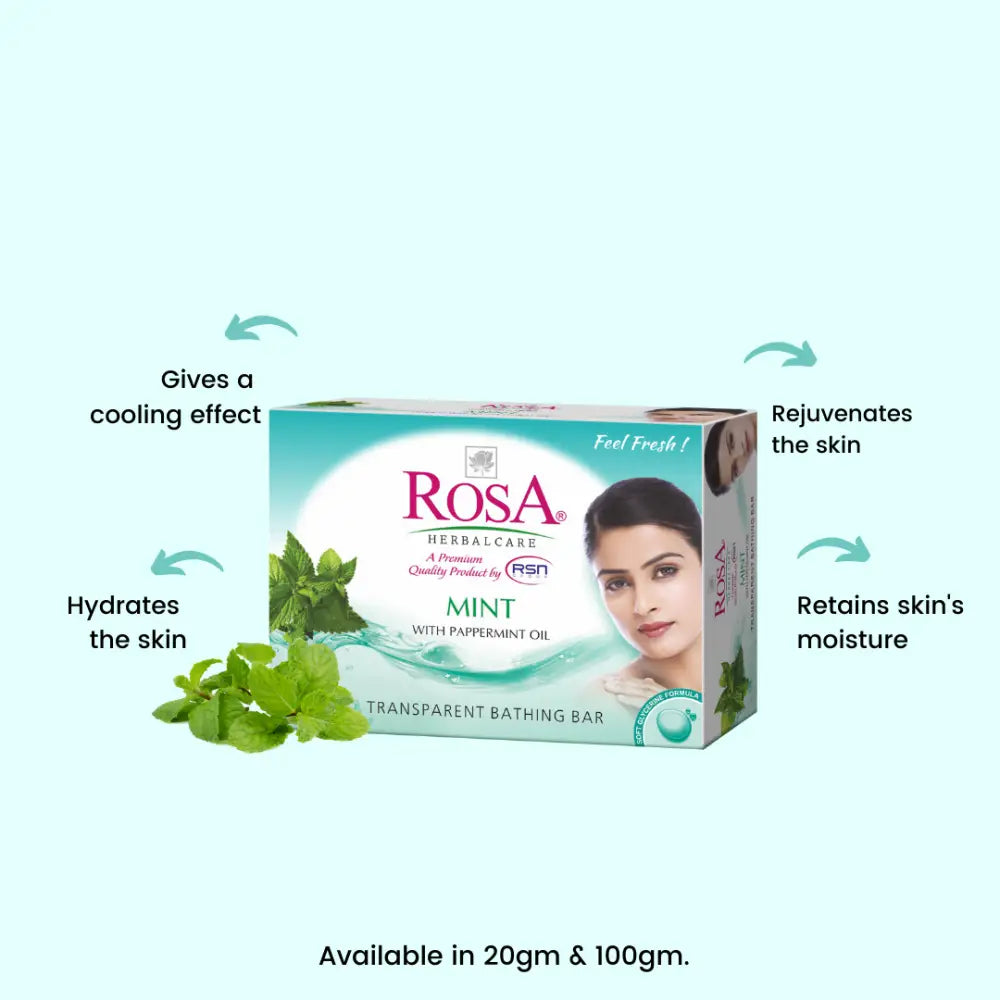 Herbals Mint Soap - Rosa Herbalcare