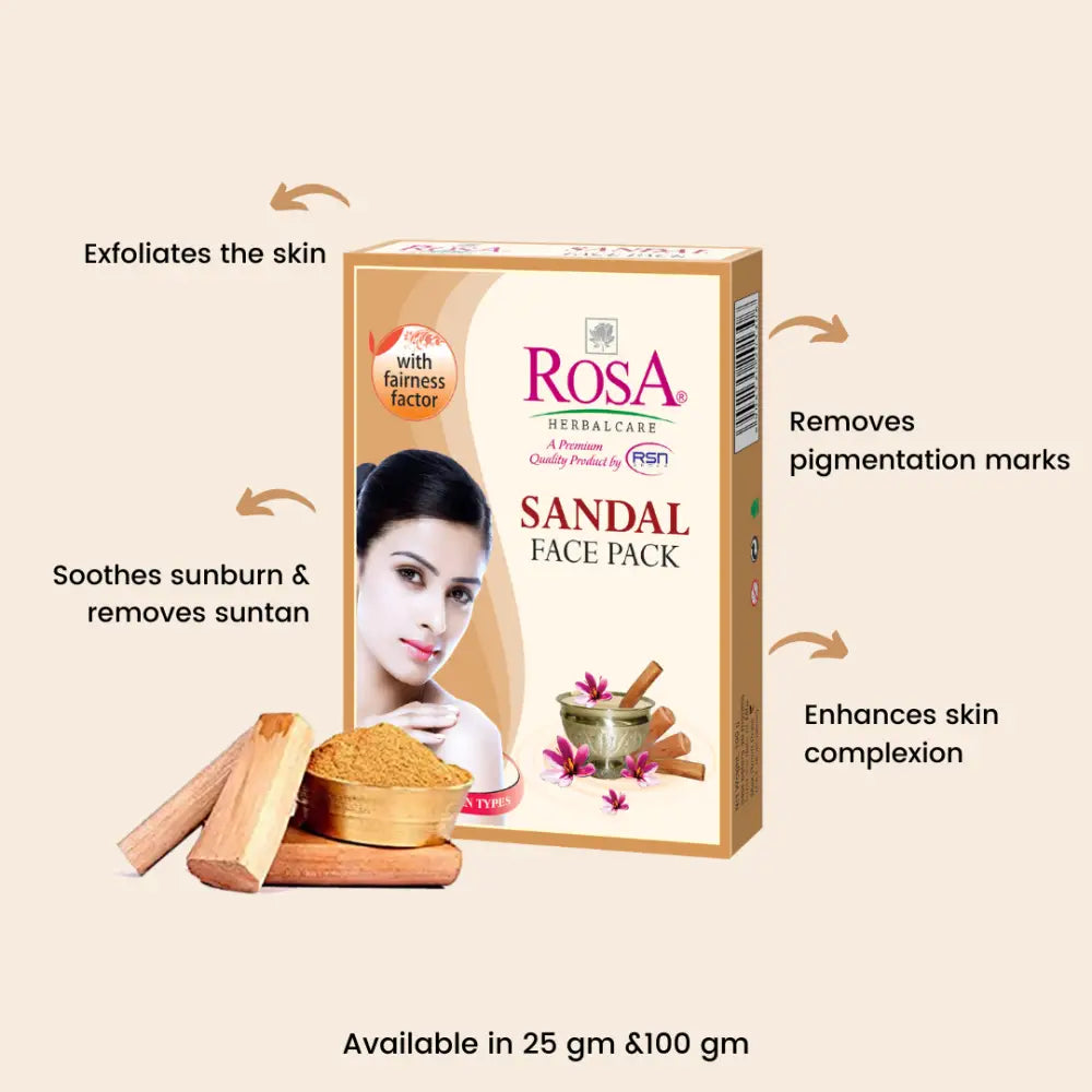 Sandal Face Pack - Rosa Herbalcare