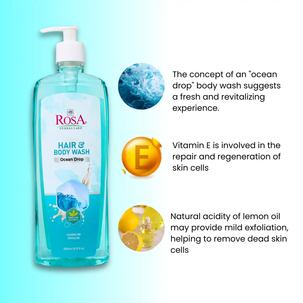 Ocean Drop Hair and Body Wash | Pack of 500 ML - Variant