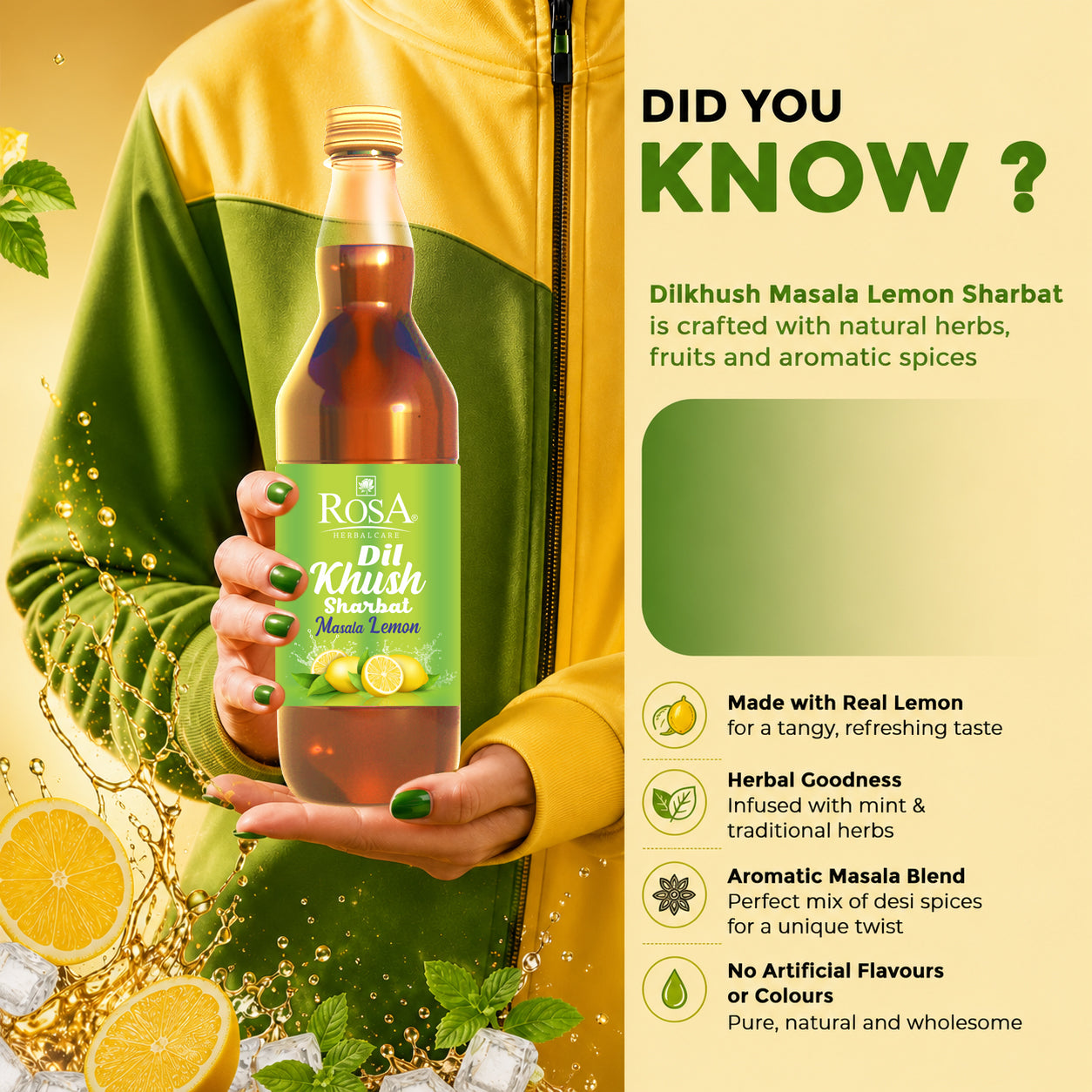 Rosa Dilkhush Sharbat  – Masala Lemon!