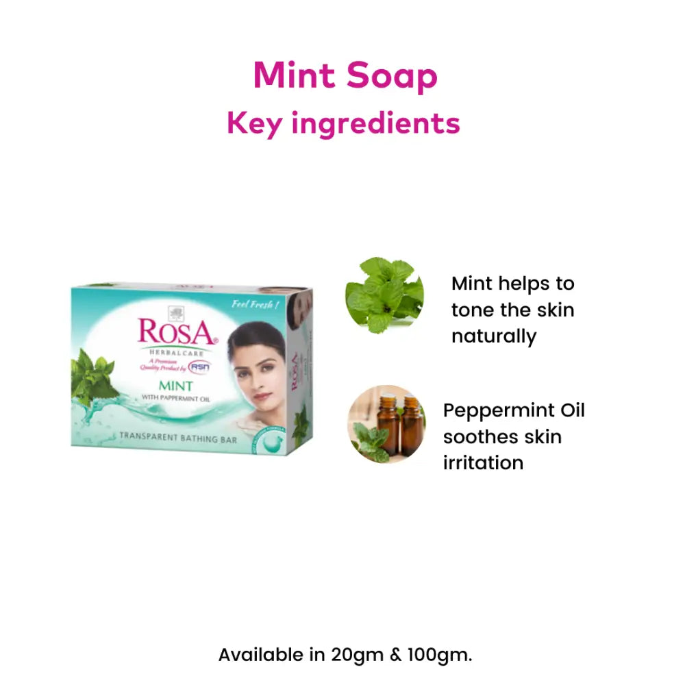 Herbals Mint Soap - Rosa Herbalcare
