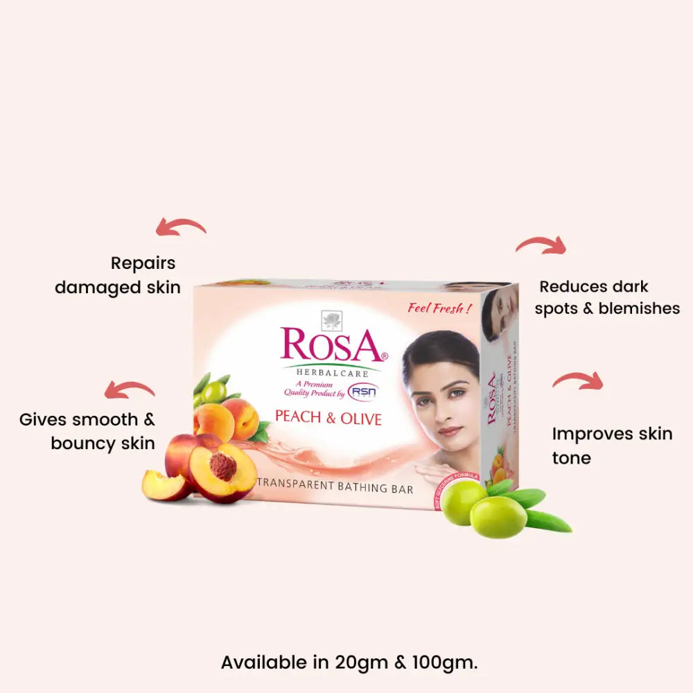 Herbal Peach & Olive Soap - Rosa Herbalcare