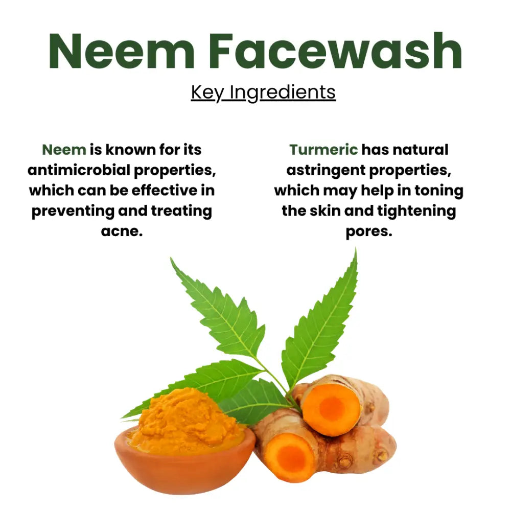 Neem Turmeric Face Wash - Ros Herbalcare